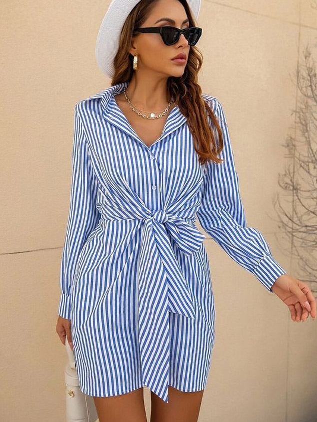 Tie-Waist Shirtdress